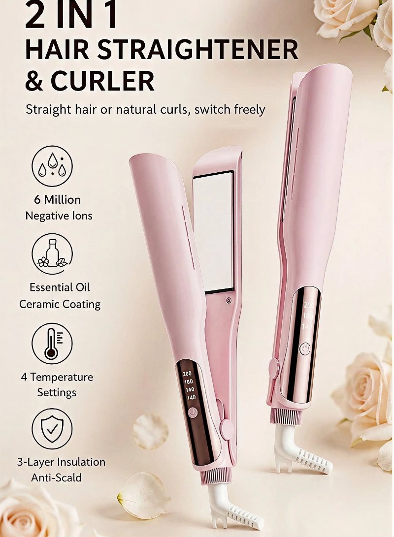 YULEE two-in-one styling iron features